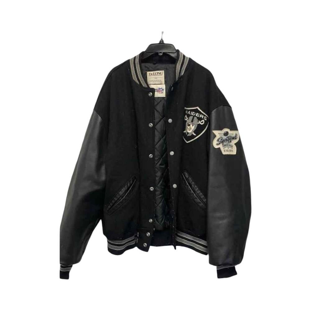 Vintage DeLong NFL Los Angeles Raiders Super Bowl Varsity Jacket 2X